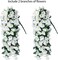 Artificial Flowers for Outdoor Decor, 2 Pcs Fake Silk White Morning Glory Long Vines UV Resistant Look Real for Home Porch Patio Balcony Planter Decoration